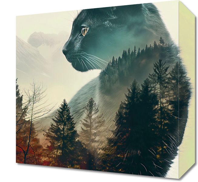 Obraz 30x30cm Koci Duch Lasu zdjęcie 1