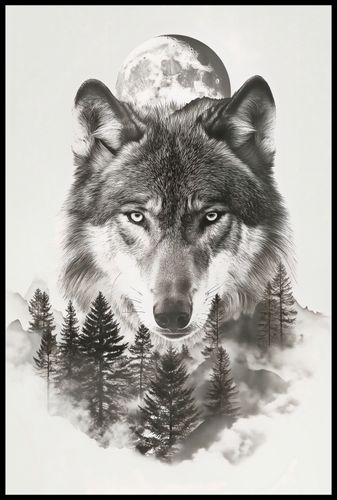 Plakat 61x91,5cm Wilczy Duch Lasu na Arena.pl