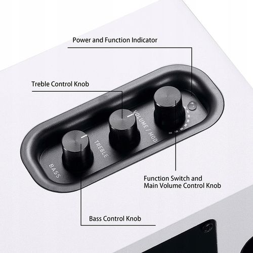 Sanyun SW208 Aktywne Głośniki Regałowe 60W Bluetooth 5.0 z DAC 24-bit na Arena.pl