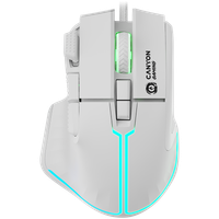 CANYON Mysz gamingowa Fortnax GM-636 RGB 9 Przycisków Przewodowa Biała