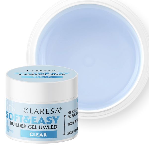 CLARESA ŻEL BUDUJĄCY SOFT&EASY CLEAR 90G zdjęcie 5