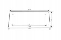 szyba tylna - tył ciągnika Zetor 3320, 5211 kabina BK6011 62117909