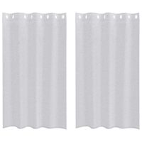 Zasłony z zasłonami 2 pcs Jasnoszary Poliester