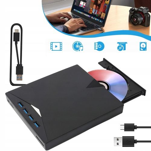 Zewnętrzna Nagrywarka DVD CD USB 3.0 Typ-C na Arena.pl