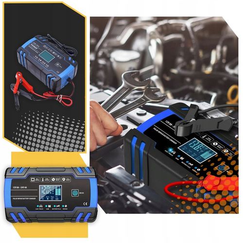 Prostownik AUTOMATYCZNY SAMOCHODOWY FUNKCJA NAPRAWY DO AKUMULATORÓW 12V 24V na Arena.pl