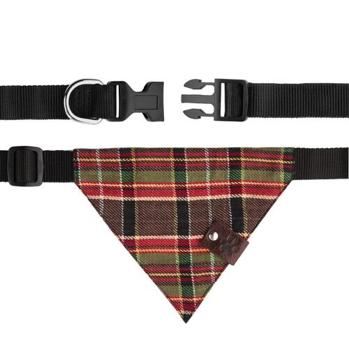 modna obroża dla psa z bandaną w kratkę petsome rozmiar l 13pk8l na Arena.pl
