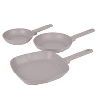 zestaw 3 patelni tytanowych berlinger haus bh-8109 taupe