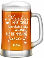 duży KUFEL do Piwa PREZENT na walentynki dla niego