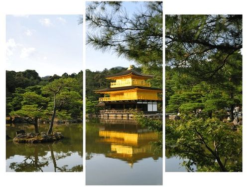 60 90CM OBRAZ 3 ELEM ZŁOTY DOMEK MITH HUANG ŚCIENNY DRUK PŁÓTNO na Arena.pl