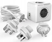 Listwa kostka Allocacoc wtyczki UK USA ŚWIAT+kabel
