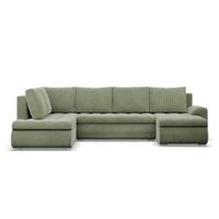 Duży narożnik U, lewostronny, BOSCO, sztruks, 300cm, oliwkowy | TYLETEGOTU