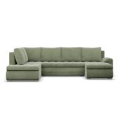 Duży narożnik U, lewostronny, BOSCO, sztruks, 300cm, oliwkowy | TYLETEGOTU