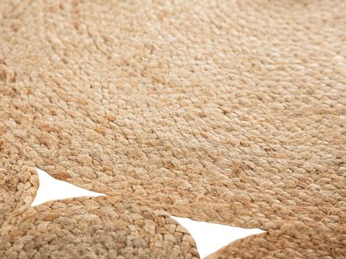 Dywan okrągły z juty ø 120 cm beżowy AHLAT na Arena.pl