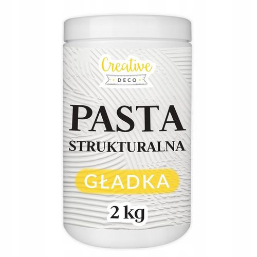 Pasta strukturalna gładka biała do tworzenia struktur i efektów 3D 2kg na Arena.pl