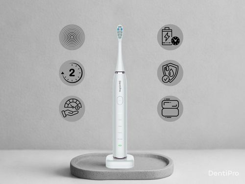 Szczoteczka Soniczna Do Zębów - Zestaw Etui 6 końcówek Indukcja na Arena.pl