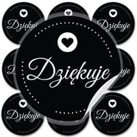 Naklejki DZIĘKUJĘ ozdobne 10 sztuk na prezenty
