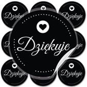 Naklejki DZIĘKUJĘ ozdobne 10 sztuk na prezenty