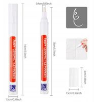 ZESTAW 5X BIAŁY MARKER DO FUG WODOODPORNY DO RENOWACJI + ZAPASOWE KOŃCÓWKI