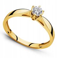 KLASYCZNY ZŁOTY PIERŚCIONEK ZARĘCZYNOWY 8K R.8-23