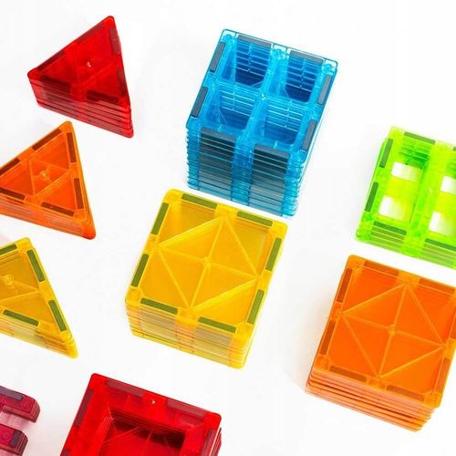 Klocki konstrukcyjne EDUKACYJNE 3D kulki rurki dla dzieci 108el MAGNETYCZNE na Arena.pl