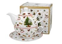 ZESTAW FILIŻANKA ZE SPODKIEM + DZBANEK DUO CHRISTMAS TREE ŚWIĘTA