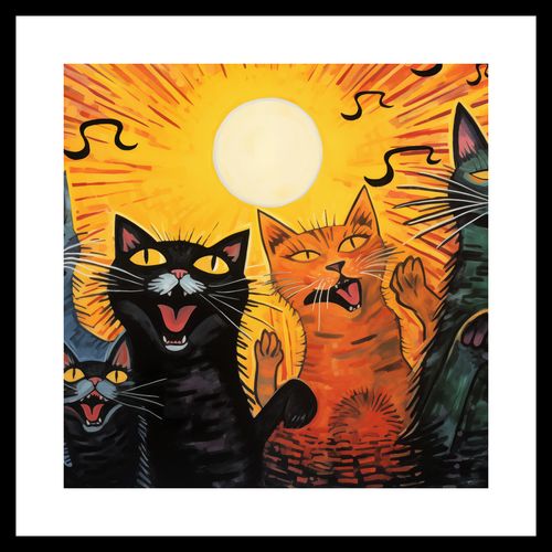 Plakat 40x40cm Kocie Koncertowanie na Arena.pl