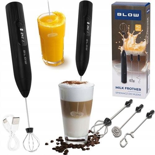 SPIENIACZ DO MLEKA KAWY MINI MIKSER ELEKTRYCZNY RĘCZNY UBIJAK 3w1 USB na Arena.pl