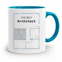 Kubek Błękitny Architekta The Best Architect Z Nadrukiem Ze Zdjęciem