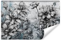 Fototapeta Ścienna Abstrakcyjne KWIATY Beton 450cm x 300cm