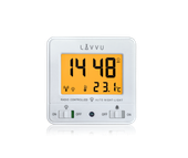 LAVVU Cyfrowy budzik sterowany radiowo NORDLYS biały z czujnikiem światła