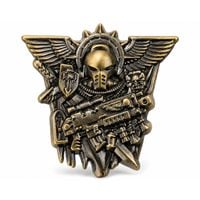 Space Marine | 4 cm | Metal | Przypinka Gamingowa | Warhammer 40k