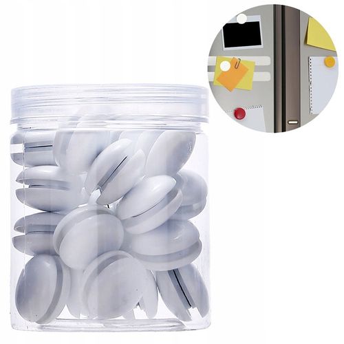 Magnesy na lodówkę do tablic okrągłe MOCNE białe z magnesem 20 mm 40 na Arena.pl
