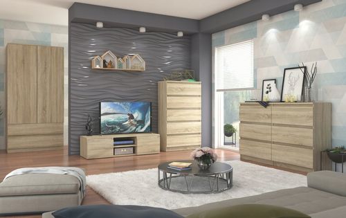 Szafa garderoba 90cm 2d 2sz sonoma B-9 na Arena.pl