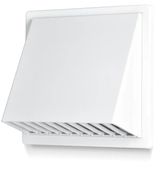 kratka wentylacyjna/wylot z okapem 170*170,fi 125, biały - rx 02-502