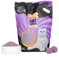 Żwirek zbrylający dla kota tofu lawendowy 15kg - biodergadowalny