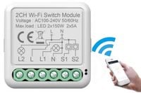 PRZEKAŹNIK PRZEŁĄCZNIK WŁĄCZNIK ŚWIATŁA 2CH WiFi DOPUSZKOWY MINI SMART TUYA