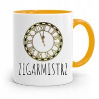 Kubek Żółty Dla Zegarmistrza Zegarmistrz Prezent Z Nadrukiem Ze Zdjęciem