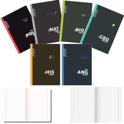 KOMPLET 6 ZESZYTÓW ZE ŚCIĄGĄ A5/60K ŚCIĄGA KOLOROWA 60 KARTEK KLASA 5-6 TOP na Arena.pl