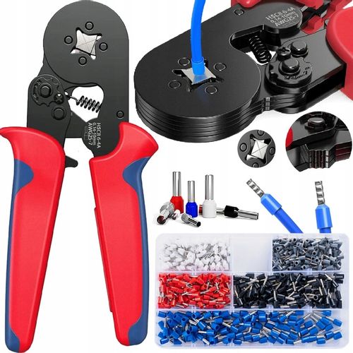 ZACISKARKA PRASKA do tulejek kablowych kabli konektorów +500 SZT AKCESORIÓW na Arena.pl