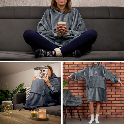Bluzair SUPER MAMA - Bluza koc - Szary na Arena.pl