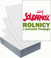 Ulotki A4 reklamowe firmowe 1000szt projekt w cenie SOLIDARNOŚĆ ROLNICY