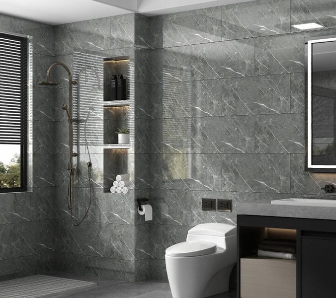 10X SAMOPRZYLEPNE PANEL SZARY MARMUR PCV ŚCIENNE PANELE LAMINAT zdjęcie 5