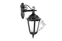 KINKIET G04 ZAWIJAS W DÓŁ Z KLOSZEM ŻELIWNYM STYLOWYM ŻELIWNA LAMPA OGRODOWA RETRO ELEGANCKA DO OGRODU ZEWNĘTRZNA