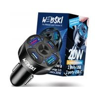 SZYBKA ŁADOWARKA SAMOCHODOWA USB USB-C 30W QC+KABEL USB LIGHTNING TYP C 3W1