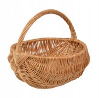 PIĘKNY wiklinowy KOSZ NA ZAKUPY PREZENT GRZYBY WIELKANOC PIKNIK