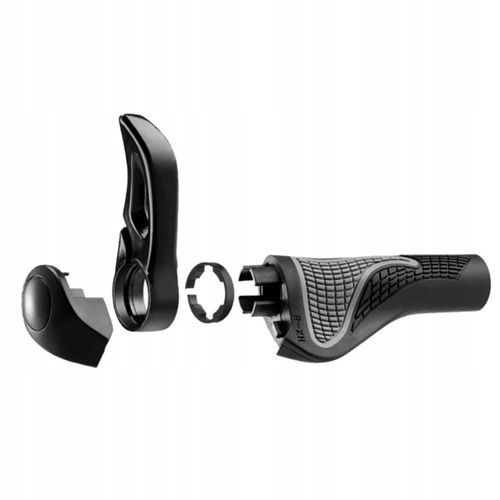 Chwyty Rowerowe 2x Rączki Antypoślizgowe Profilowane Rogi Rowerowe Alu Guma na Arena.pl