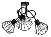 Lampa SUFITOWA żyrandol WISZĄCA LOFT drut BRYLANT