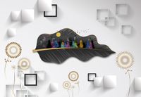 fototapeta ABSTRAKCJA PIÓRO KULE OPTYCZNA KWIATY