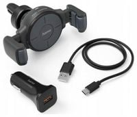 Uchwyt samochodowy z ładowarką indukcyjną HAMA FC 10 Flex Set 10W Czarny