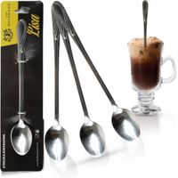 ZESTAW ŁYŻECZEK KOKTAJLOWYCH 3 szt. DO DRINKÓW DESERÓW MROŻONEJ KAWY